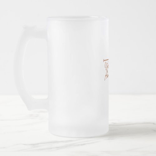 Work Safely High Visibility Clothing Design Art Frosted Glass Beer Mug