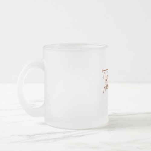 Work Safely High Visibility Clothing Design Art Frosted Glass Coffee Mug