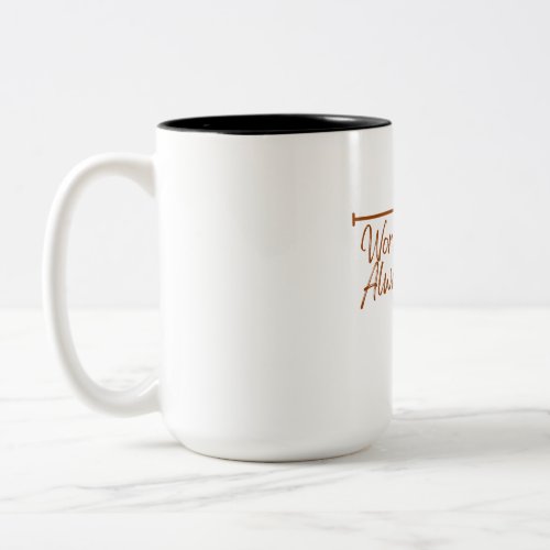 Work Safely High Visibility Clothing Design Art Two_Tone Coffee Mug