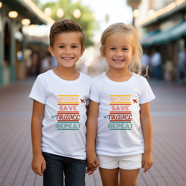 Work Save Travel Repeat – Adventure & Travel Lover Baby T-Shirt (Creator Uploaded)