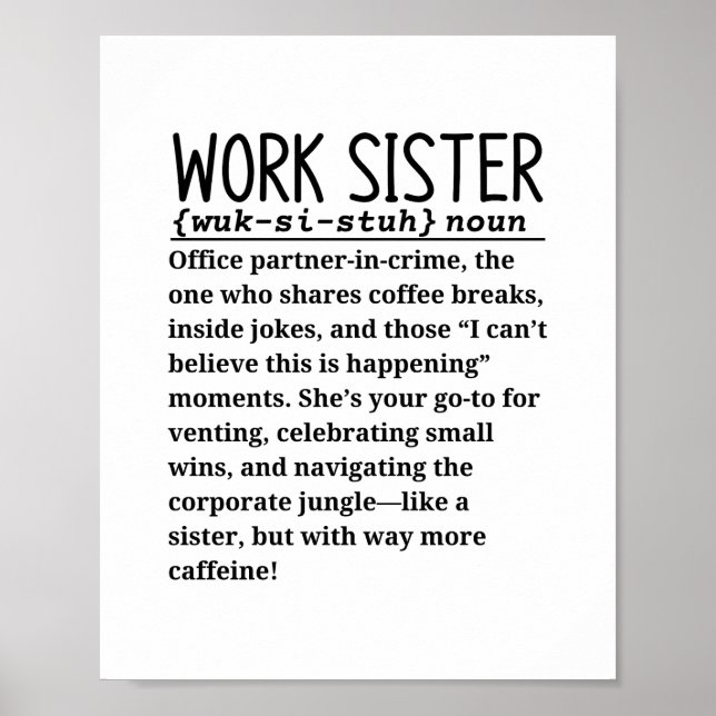 Work sister poster (Front)