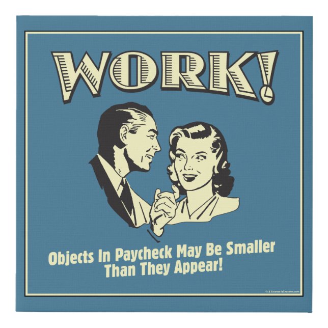 Work: Smaller Than They Appear Faux Canvas Print (Front)