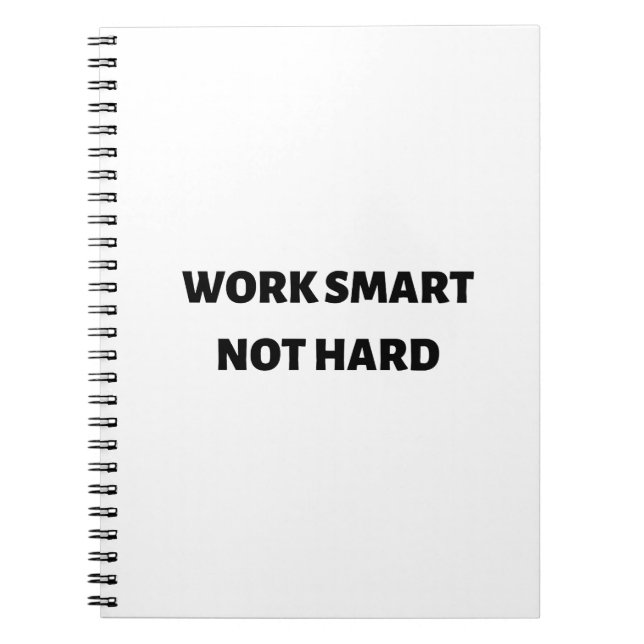 Work smart not hard notebook (Front)