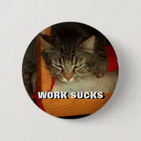 Sad Cat Meme Pins and Buttons for Sale