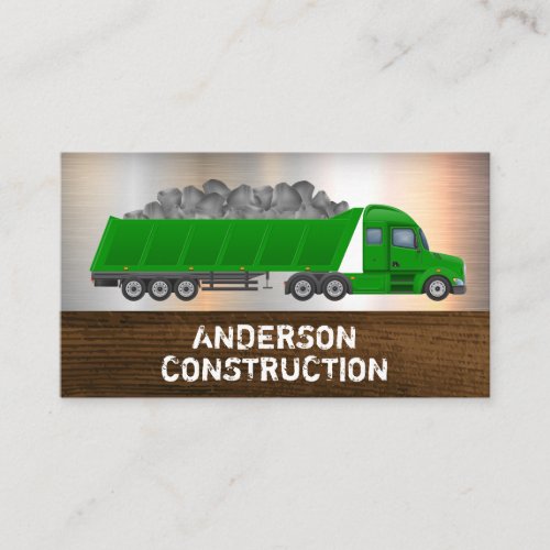 Work Truck  Construction with Payload Business Card