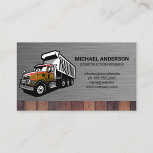 Work Truck   Steel   Wood Business Card