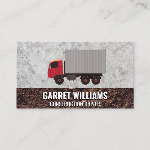 Work Truck Vehicle  Construction Semi Business Card