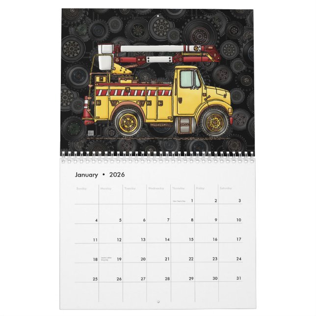 Work Trucks Fun Trucks Calendar (Jan 2026)