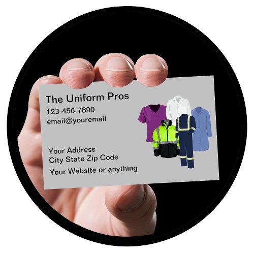 Work Uniform Supplier Business Cards