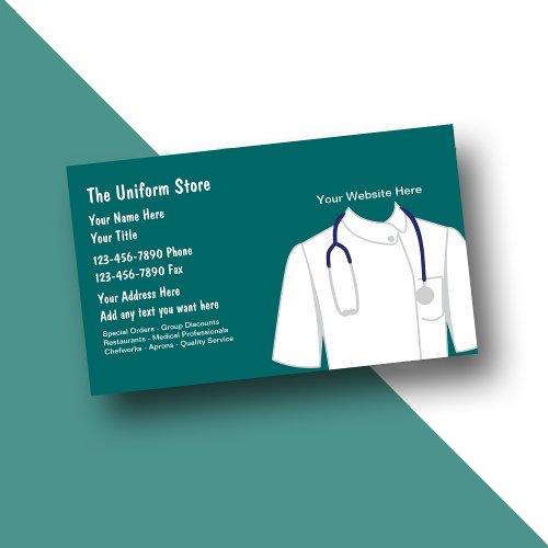 Work Uniform Supplies Business Cards
