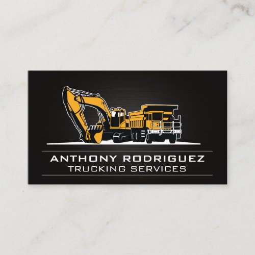 Work Vehicles  Drivers  Construction Business Card