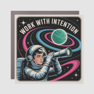 Work With Intention Car Magnet