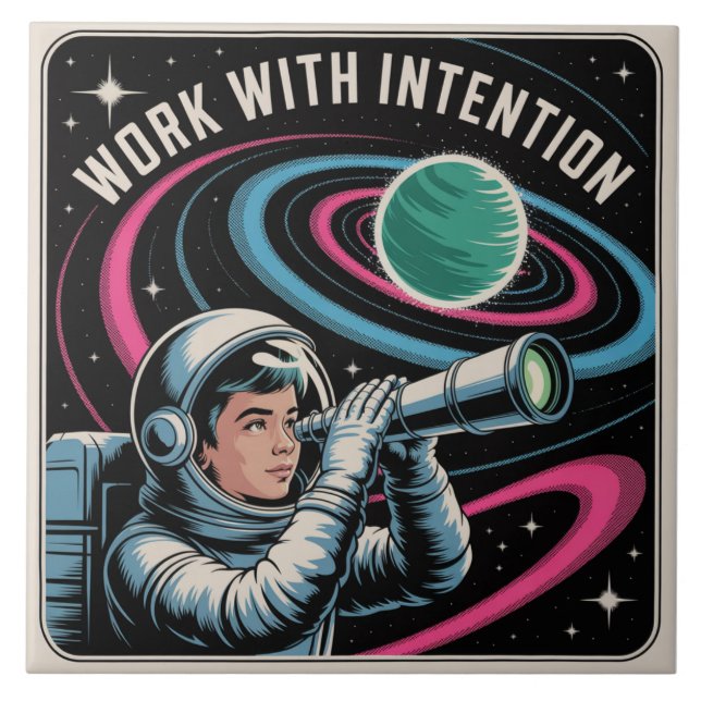 Work With Intention Ceramic Tile (Front)
