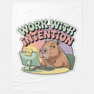Work With Intention Fleece Blanket