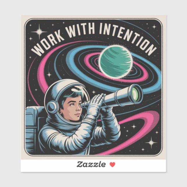 Work With Intention Sticker (Sheet)
