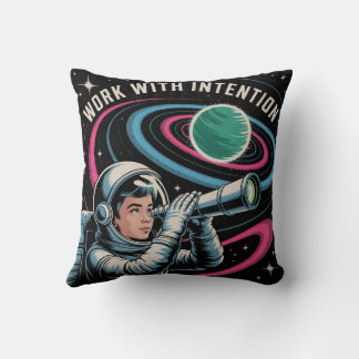 Work With Intention Throw Pillow