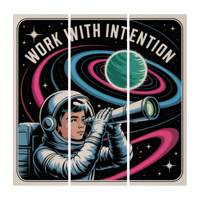 Work With Intention Triptych (Front)