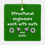 Work With Nuts Ceramic Ornament