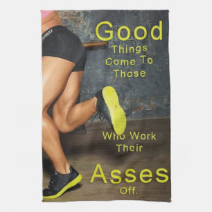 Work Your Butt Off - Women's Workout Motivational Towel