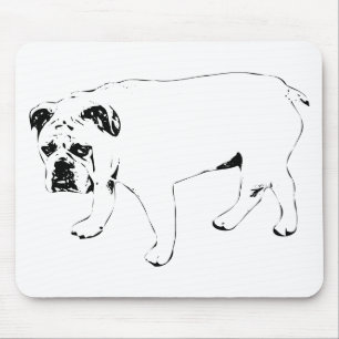 Workday Smile, Bulldog Desk Pad Mouse Pad