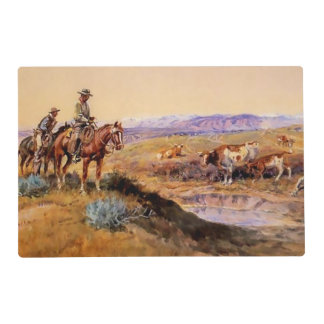 “Worked Over” Western Art by Charles M Russell Placemat