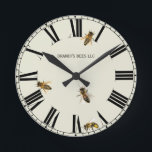 Worker Bee Apiary Shop Clock<br><div class="desc">LOVE YOUR BEES. While you're inside your apiary workshop centrifuging and labeling your jars, keep this clock in sight to remind you who is outside working nearly every hour of daylight, foraging nectar seven days a week for many weeks, to make your honey. This clock makes a wonderful gift for...</div>
