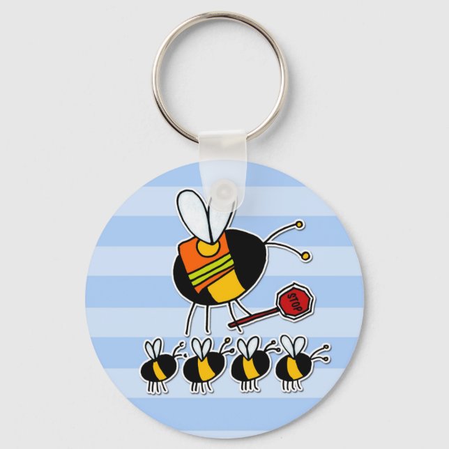 worker bee - crossing guard keychain (Front)