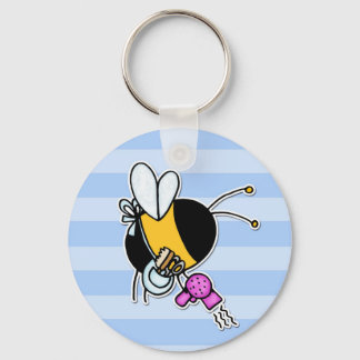 worker bee - hairdresser keychain