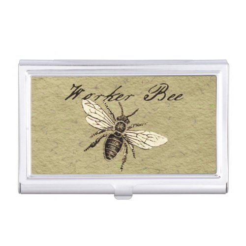 Worker Bee Insect Illustration Case For Business Cards