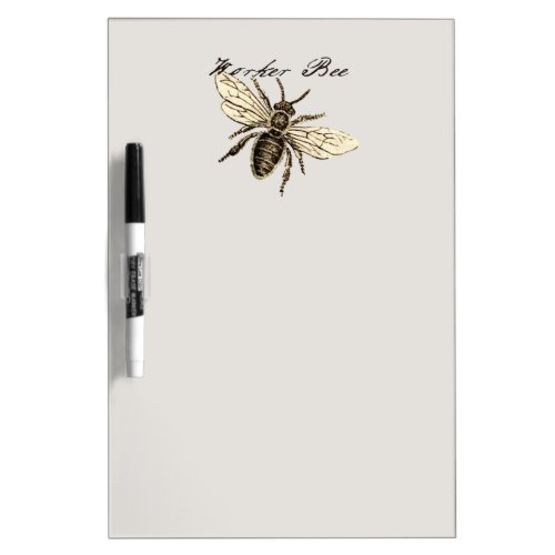 Worker Bee Insect Illustration Dry_Erase Board