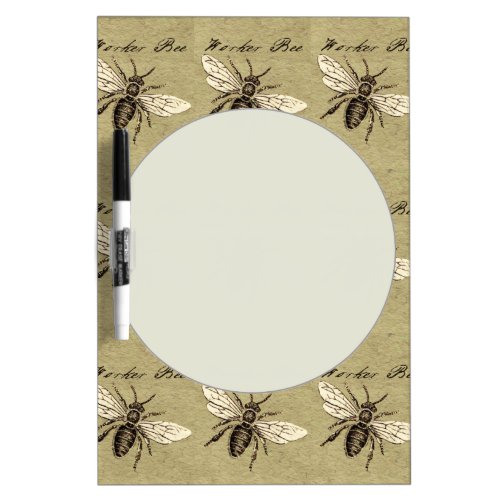 Worker Bee Insect Illustration Dry Erase Board