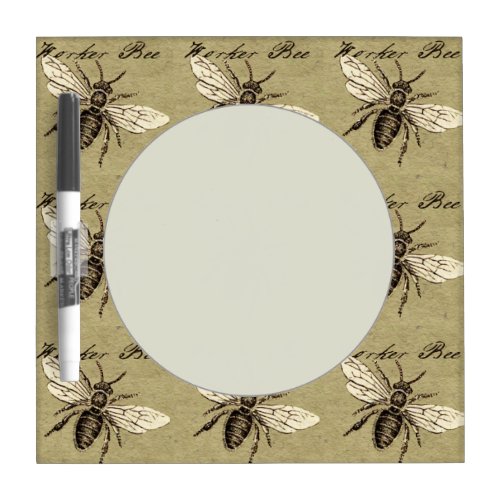 Worker Bee Insect Illustration Dry Erase Board