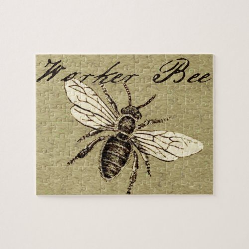 Worker Bee Insect Illustration Jigsaw Puzzle