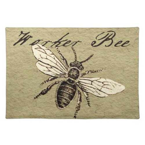 Worker Bee Insect Illustration Placemat