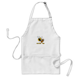 worker bee - librarian adult apron