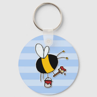 worker bee - painter keychain