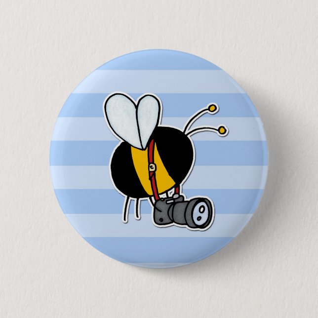 worker bee - photographer button (Front)
