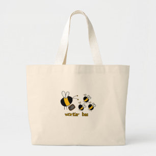 worker bee - teacher large tote bag