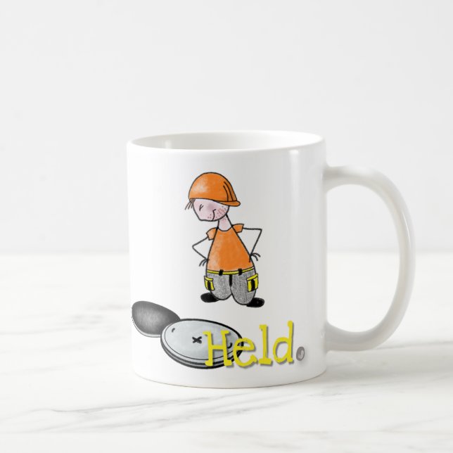 Worker Mug Tasse Road Construction Comic (Right)
