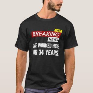 Worker work anniversary appreciation worked here f T-Shirt