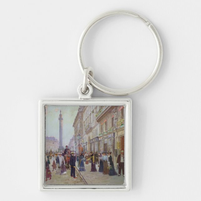 Workers leaving the Maison Paquin Keychain (Front)