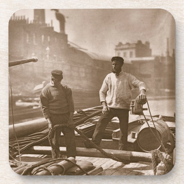 Workers on the 'Silent Highway', from 'Street Life Coaster (Front)