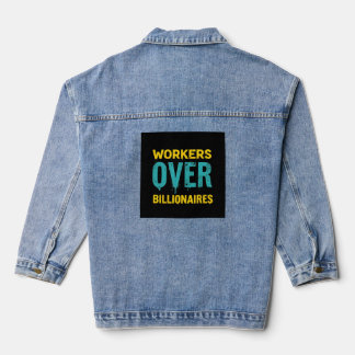 Workers Over Billionaires: Power to the People HD Denim Jacket