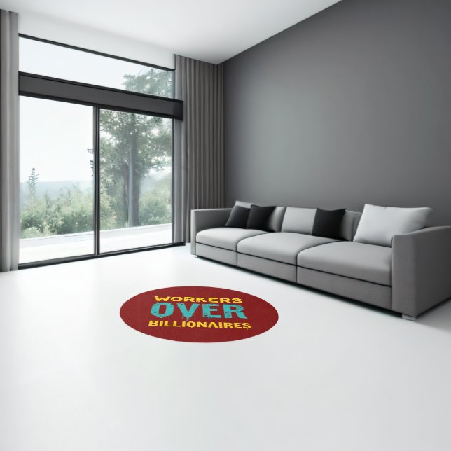 Workers Over Billionaires: Power to the People HD Rug (Insitu (Indoor 3))