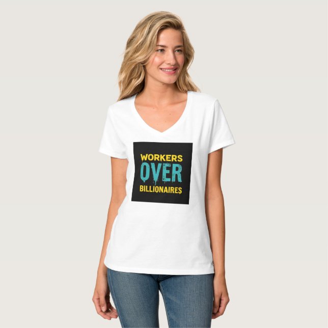 Workers Over Billionaires: Power to the People HD T-Shirt (Front Full)