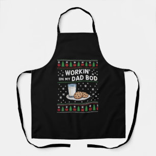Workin' On My Dad Bod Pregnancy New Mom Baby  Apron
