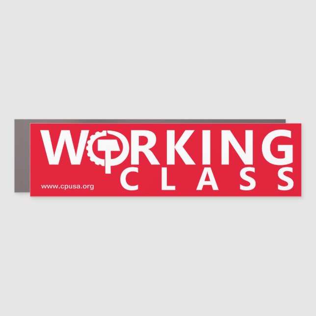 WORKING CLASS CAR MAGNET (Front)