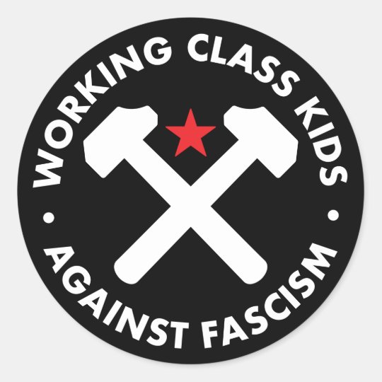 Working Class Kids Against Fascism Sticker | Zazzle.com