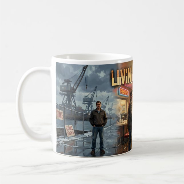 Working Class Prayer at the Harbor Diner Mug (Left)
