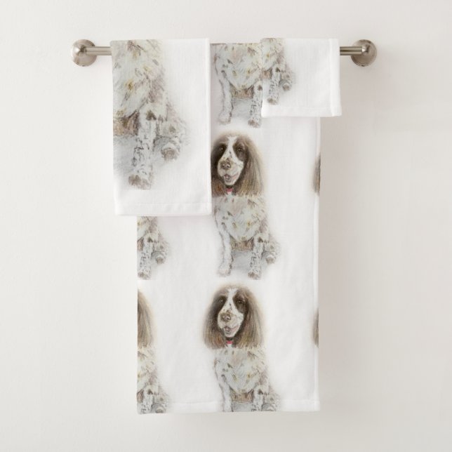 Working Cocker Spaniel  Bath Towel Set (Insitu)